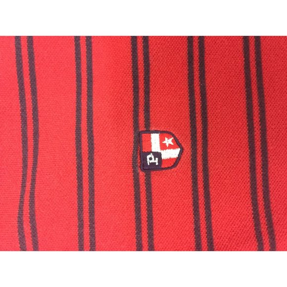U.S. Polo Assn Mens Collared Shirt Size X-Large Red Black Stripes 2 Buttons - Picture 3 of 11